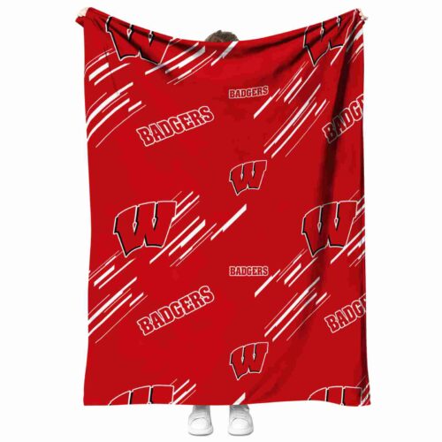 wisconsin badgers fan spirit red blanket best selling