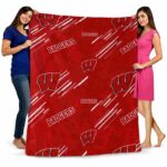 wisconsin badgers fan spirit red blanket best selling