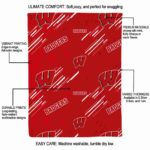 wisconsin badgers fan spirit red blanket best selling