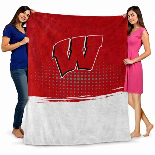 wisconsin badgers gradient dots red blanket fashion forward