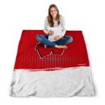wisconsin badgers gradient dots red blanket best selling