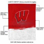 wisconsin badgers gradient dots red blanket best selling