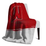 wisconsin badgers gradient dots red blanket best selling
