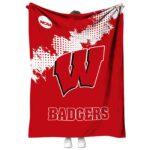 Wisconsin Badgers Grunge Texture Red Blanket 1 wisconsin badgers grunge texture red blanket best selling