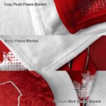 wisconsin badgers grunge texture red blanket best selling