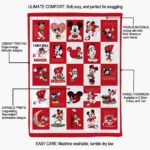 wisconsin badgers mickey minnie red white blanket best selling