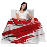 wisconsin badgers paint streaks red white blanket best selling