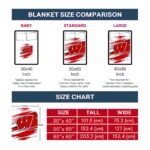 wisconsin badgers paint streaks red white blanket best selling