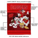 wisconsin badgers three musketeers red blanket best selling