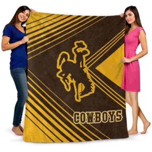 wyoming cowboys diagonal stripes brown blanket fashion forward