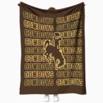 wyoming cowboys fan pride brown blanket best selling