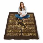wyoming cowboys fan pride brown blanket best selling