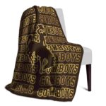 wyoming cowboys fan pride brown blanket best selling
