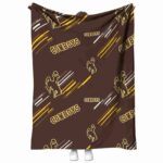 wyoming cowboys fan spirit brown blanket best selling