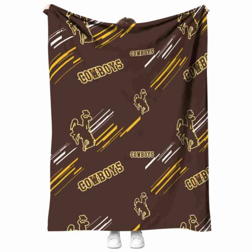 wyoming cowboys fan spirit brown blanket best selling