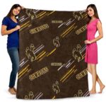 wyoming cowboys fan spirit brown blanket best selling
