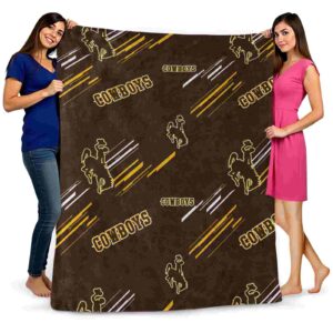 wyoming cowboys fan spirit brown blanket fashion forward