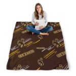 wyoming cowboys fan spirit brown blanket best selling