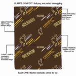 wyoming cowboys fan spirit brown blanket best selling