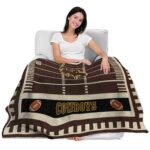 wyoming cowboys football field brown blanket latest model