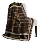 wyoming cowboys football field brown blanket top rated