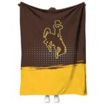 wyoming cowboys gradient dots brown blanket best selling