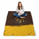 wyoming cowboys gradient dots brown blanket best selling