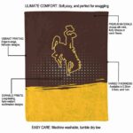 wyoming cowboys gradient dots brown blanket best selling