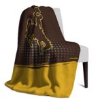 wyoming cowboys gradient dots brown blanket best selling