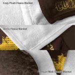 wyoming cowboys grunge texture brown blanket best selling