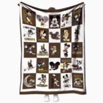 wyoming cowboys mickey minnie brown white blanket best selling
