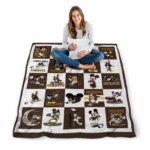 wyoming cowboys mickey minnie brown white blanket best selling