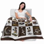 wyoming cowboys mickey minnie brown white blanket best selling