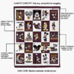 wyoming cowboys mickey minnie brown white blanket best selling