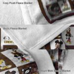 wyoming cowboys mickey minnie brown white blanket best selling