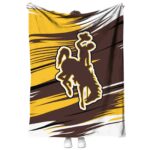 wyoming cowboys paint streaks brown white blanket best selling