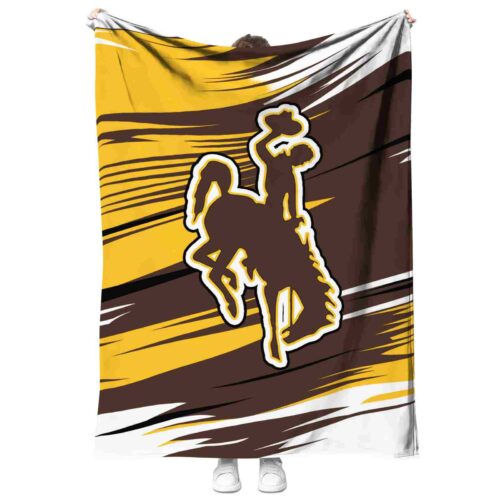 wyoming cowboys paint streaks brown white blanket best selling