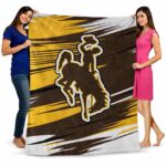 wyoming cowboys paint streaks brown white blanket best selling