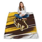wyoming cowboys paint streaks brown white blanket best selling