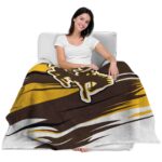 wyoming cowboys paint streaks brown white blanket best selling