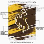 wyoming cowboys paint streaks brown white blanket best selling