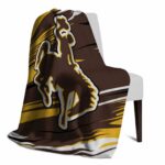 wyoming cowboys paint streaks brown white blanket best selling