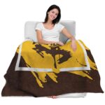 wyoming cowboys splatter effect brown blanket latest model