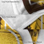wyoming cowboys splatter effect brown blanket premium grade