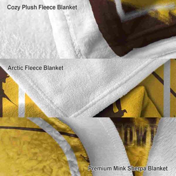 wyoming cowboys splatter effect brown blanket premium grade