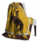 wyoming cowboys splatter effect brown blanket top rated