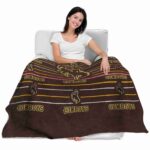 wyoming cowboys striped pattern brown blanket latest model