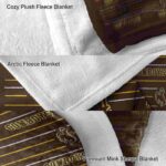 wyoming cowboys striped pattern brown blanket premium grade