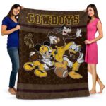 wyoming cowboys three musketeers brown blanket best selling