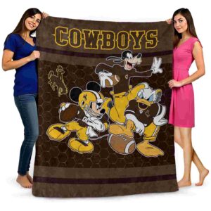 wyoming cowboys three musketeers brown blanket fashion forward